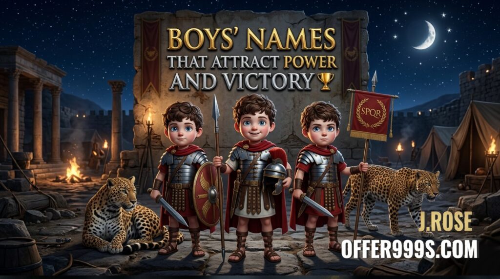Boys' names bring strength, greatness, and victory to their family