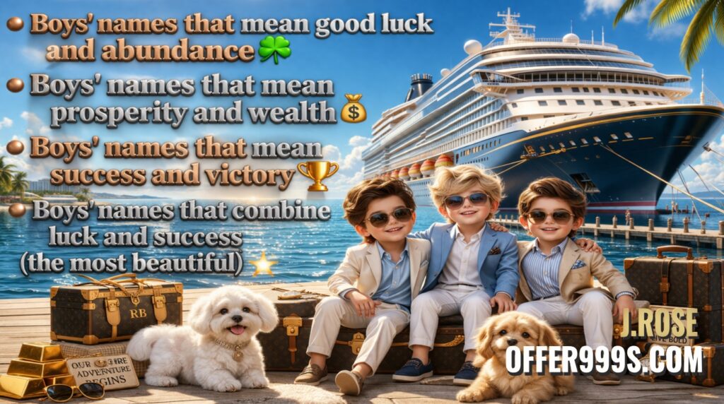Boys' names that mean good luck and abundance 🍀