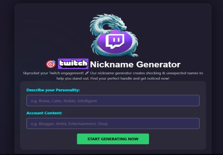 🎯Twitch Nickname Generator